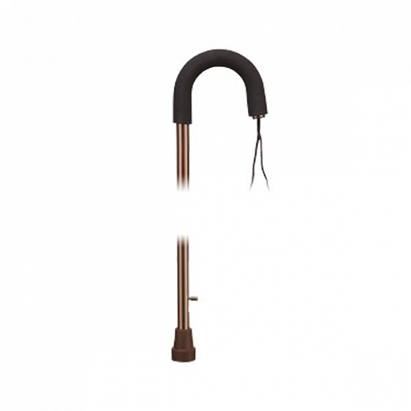 Трость с мягкой полукруглой рукояткой и страховочным ремешком WR-413 B.Well