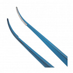 Пинцет микрохирургический шовный, плавноизогнутый, с противовесом, общая длина 180 мм