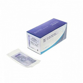 Игла атравматическая с нитью хирургической ЛАВСАН плетеный неокрашенный USP 2 (MР5), 90 см ПТО Медтехника, 20 шт/уп