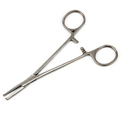 Зажим к/о 1х2 зубый, зубчатый, прямой, №1, 150 мм