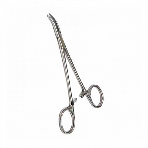 Зажим кровоостанавливающий изогнутый по плоскости Зажим кровоостанавливающий изогнутый по плоскости