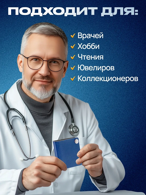 Лупа карманная Eschenbach economy, 45 мм, 3.5х, синяя