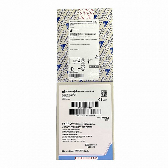 Ethicon ВИПРО хирургическая сетка композиционная 30 х 30 см PVML1