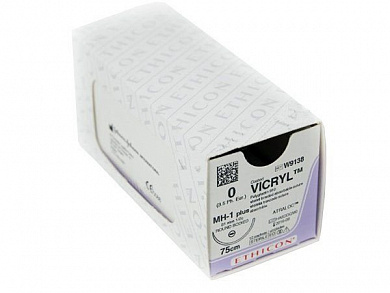 Шовный материал ВИКРИЛ 0. 75 см фиолетовый Кол. масс. 40 мм. 1/2 Ethicon