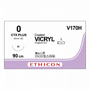 Шовный материал ВИКРИЛ 0. 90 см неокрашенный Кол. 48 мм. 1/2 Ethicon