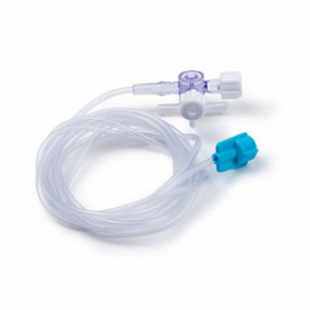 Удлинитель инфузионных насосов с трехходовым краником, прозрачный, Balton (Длина трубки - 20 cм)