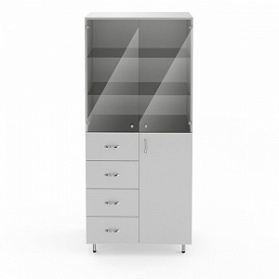 Двухсекционный шкаф для лабораторной посуды НВ-800 ШП