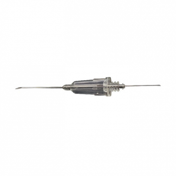 Игла для взятия крови двусторонняя с визуальной камерой Lind-Vac 0,8 мм х 25 мм (21G х1''), 50 шт/уп