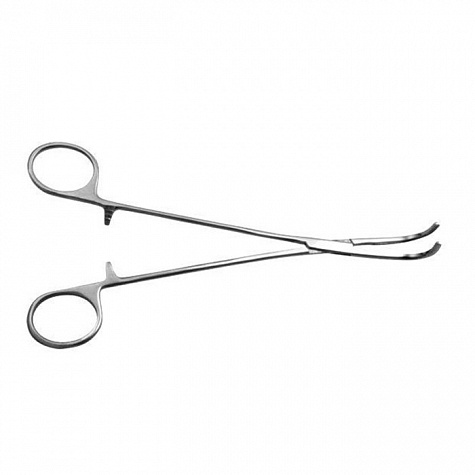 Зажим сосудистый д/част. бокового пережатия изогнутый, детский, №2