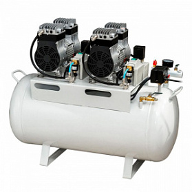 Mercury HK-3EW-55 - безмасляный компрессор для 2-х стоматологических установок, ресивер 55 л (140 л/мин)