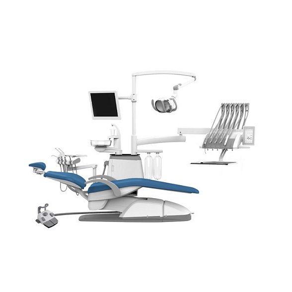 SILVERFOX 8000C-CRS0 Compact – стоматологическая установка с верхней подачей, без гидроблока и с мягкой обивкой