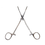 Зажим кровоостанавливающий, зубчатый, изогнутый № 1, 165 мм. Surgiwell