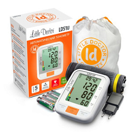 Тонометр Little Doctor LD51U автоматический с адаптером и функцией часов