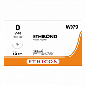 Шовный материал ЭТИБОНД Эксел 0. 75 см. зеленый Кол.-реж. 48 мм. 1/2 Ethicon
