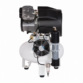 Remeza КМ-24.VS204Д - безмасляный компрессор для 2-х стоматологических установок, с осушителем мембранного типа, с ресивером 24 л, 130 л/мин