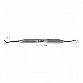 1329F Black Малая двухсторонняя, гладилка FABRI серии BLACK