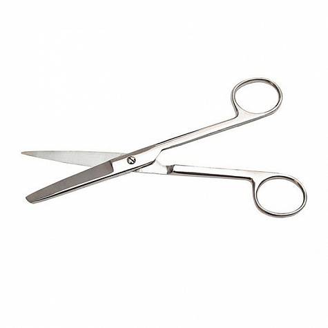 Ножницы с 1-м острым концом, прямые 170мм Ножницы с 1-м острым концом, прямые 170мм