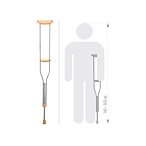 Подмышечные костыли WR-311 S (рост 140-160 см.)