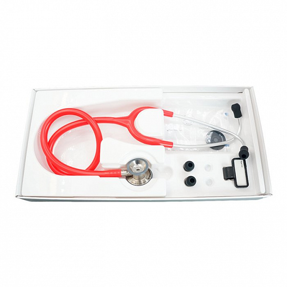 Duplex 2.0 Baby стетоскоп для детей, нержавеющая сталь, красный, Riester