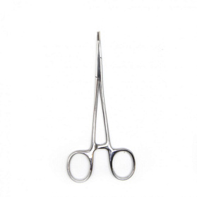 Зажим кровоостанавливливающий, одно- и двузубый, зубчатый, изогнутый №1, 155 мм. Surgiwell