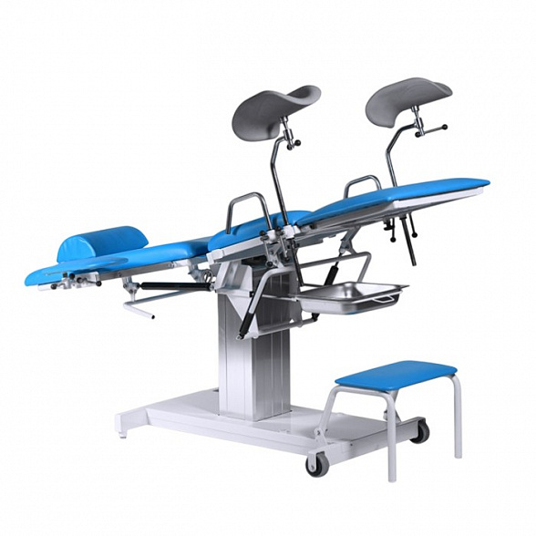 Кресло гинекологическое КГ-03 (изменение углов наклона спинки и сиденья при помощи пневмопружин, изменение высоты сиденья (700/1060мм) при помощи электрического привода)