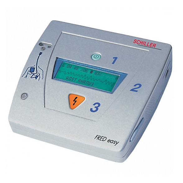Дефибриллятор Fred Easy (SCHILLER) с полуавтоматическим режимом дефибрилляции, с отображением ЭКГ