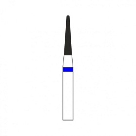Бор стоматологический алмазный для турбинного наконечника, форма конусная, куполообразый конец, средней зернистости, длина 23 мм, d=1,2 , 10 шт