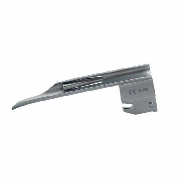 Ларингоскоп с набором клинков Miller фиброоптический (№ 1, 2, 3, 4) на батарейках, LED лампа , прямой клинок