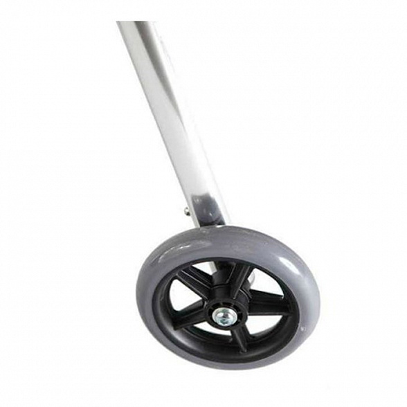 R Wheel Опора-ходунок на 2-х колесах (5'') с шагом/без шага, хром