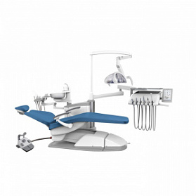 SILVERFOX 8000C-SRS0 PRO – стоматологическая установка с верхней подачей и с мягкой обивкой