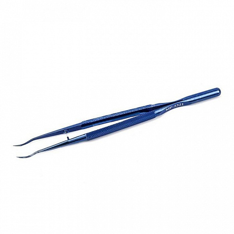 Пинцет для нитей, длина 160 мм, изогнутые бранши ПТО Медтехника