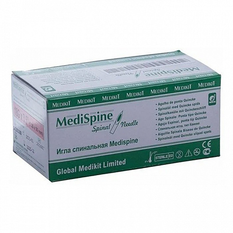 Игла спинальная (тип Квинке) G19 Medispine, 25 шт/уп