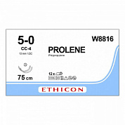 Шовный материал ПРОЛЕН 5/0, 75 см, синий СС 13 мм х 2, 1/2 Ethicon