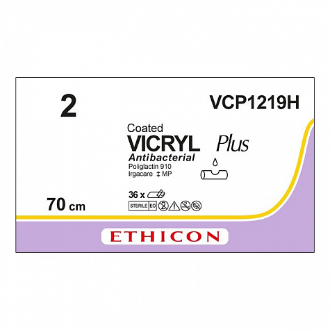Шовный материал ВИКРИЛ ПЛЮС 2. 5 х 70 см. фиолетовый  Ethicon