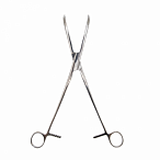 Зажим жесткий для влагалищных операций, №2, изогнутый, 233 мм. Surgiwell