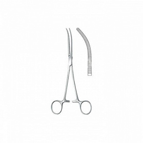 Зажим кровоостанавливающий по Pean (Пеана), изогнутый, 18,5 см KLS Martin