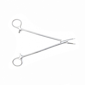 Иглодержатель для атравматических игл, изогнутый, 205 мм (И-19р), МИЗТ