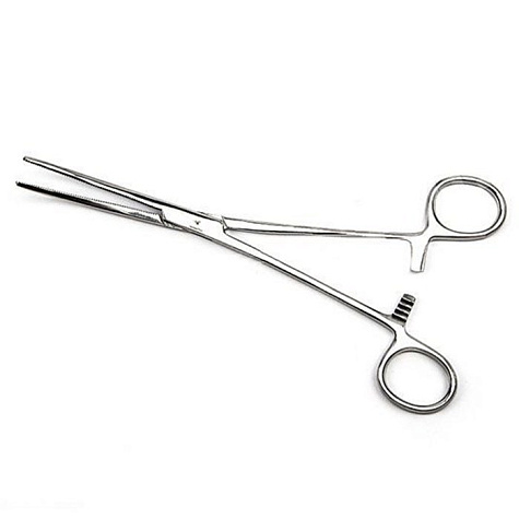 Зажим кровоостанавливающий зубчатый изогнутый №2 ПТО Медтехника