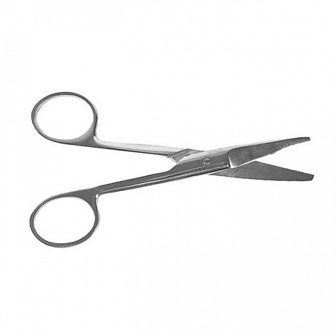 Ножницы тупоконечные, прямые, детские, 125 мм