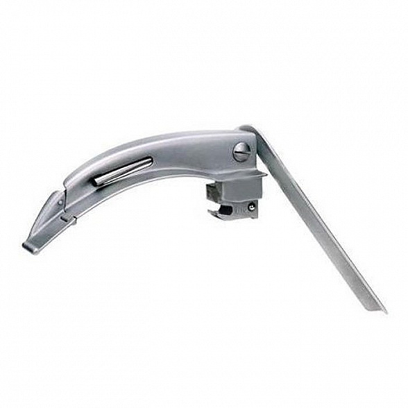 Ларингоскоп с набором клинков MEGALIGHT (№ 2,4), увеличенное световое пятно, для проведения затрудненной интубации, на батарейках,LED лампа, интегрированный световод