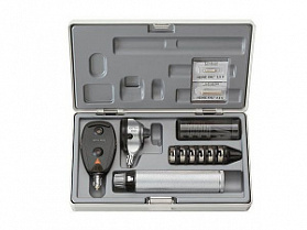 Отоскоп медицинский BETA 100 с рукояткой батареечной BETA и Офтальмоскоп прямой медицинский BETA 200 в наборе Heine, Германия