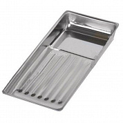 Лоток стоматологический ЛМС (Сталь: AISI 430) - "МЕДИКОН", 195х90х25 на 8 инструментов