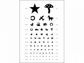 Таблица Орловой (детская) для определения зрения