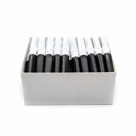 Игла двухсторонняя 22G*1 1/2 с прозрачной камерой 1,5см, черная (50 шт/уп)