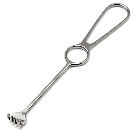 Крючок хирургический четырехзубый, тупой, №1, Surgiwell