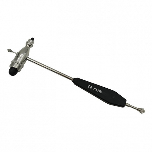 Неврологический молоточек ТРОМНЕР тяжелый 200г, с иглой и кисточкой, KaWe