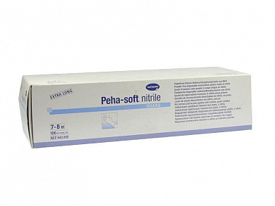 Диагностические неопудренные нитриловые перчатки Peha-soft nitrile guard 100 шт, Германия (S)