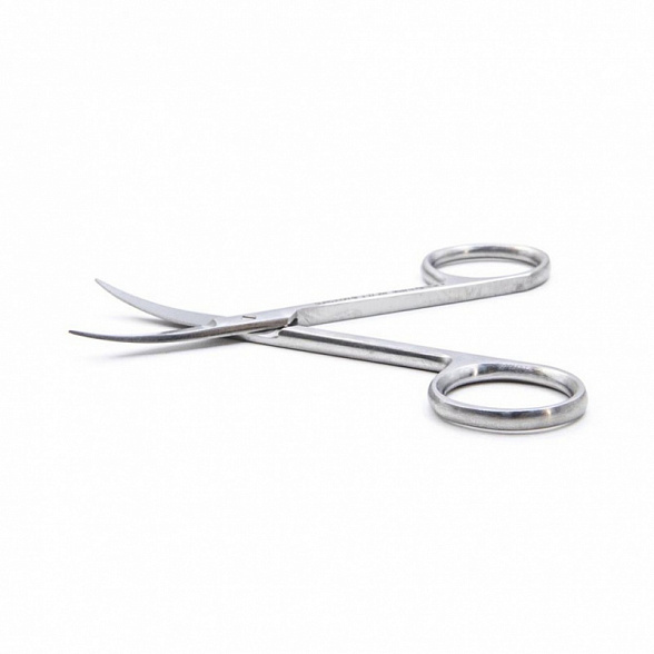 Ножницы глазные, тонкие, изогнутые по плоскости, 9см, Surgicon