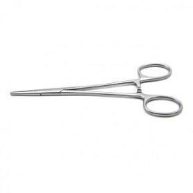 Зажим медицинский KOCHER, кровоостанавливающий 1х2 зубый, зубчатый, прямой, № 1, 150 мм (З-21р), МИЗТ