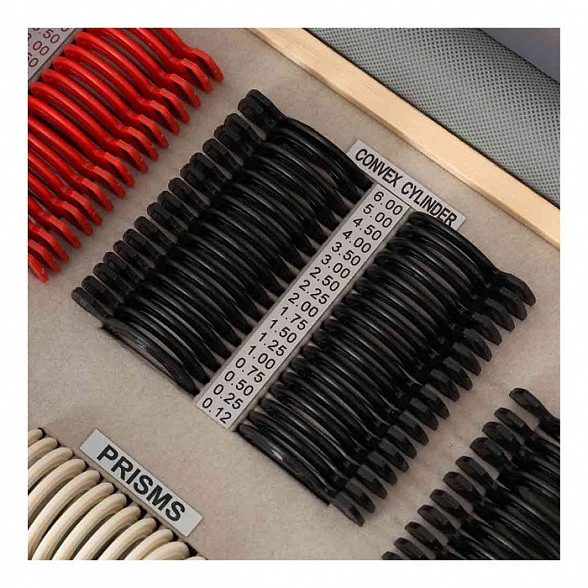 Набор пробных очковых линз с оправой на 232 линзы (пластик)